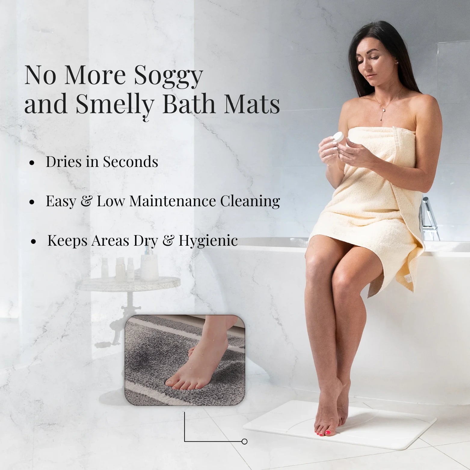 Sneldrogende Stenen Badmat