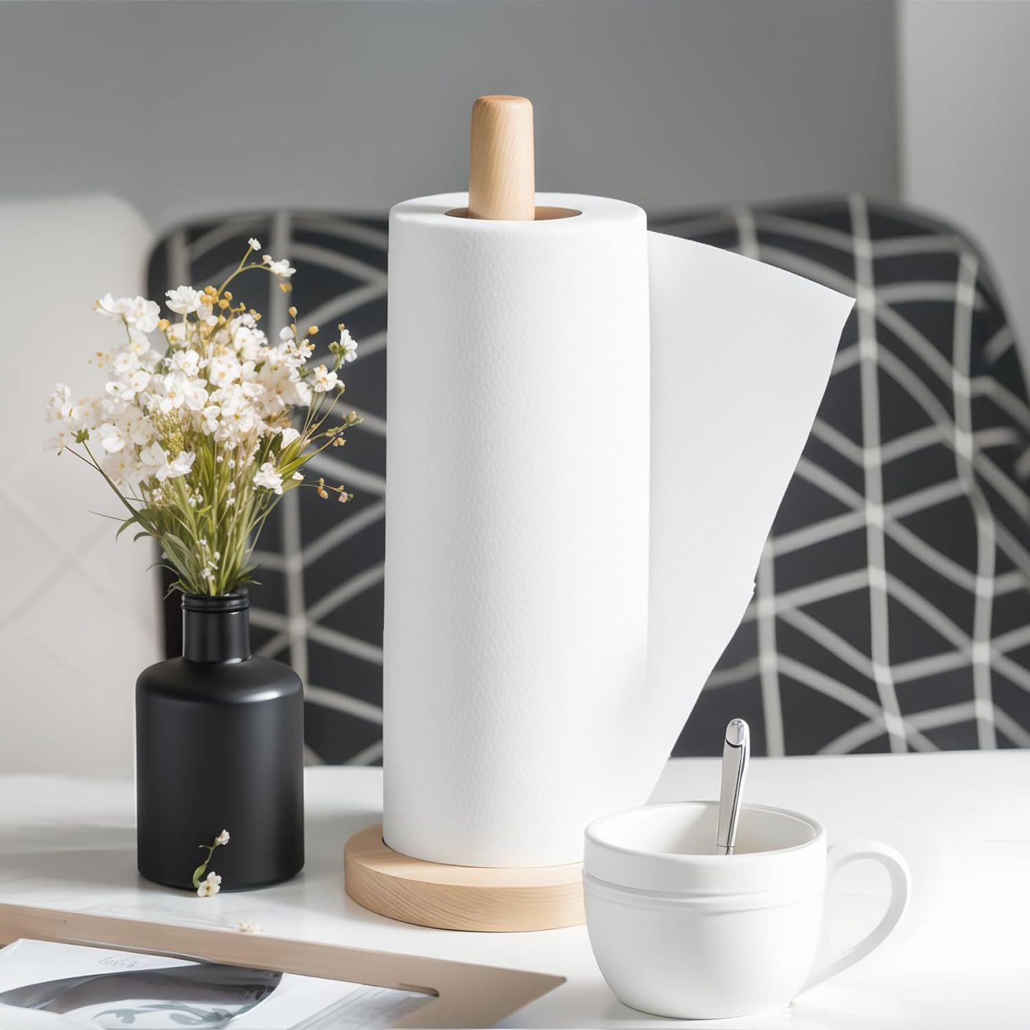Rustic Wooden Towel Stand