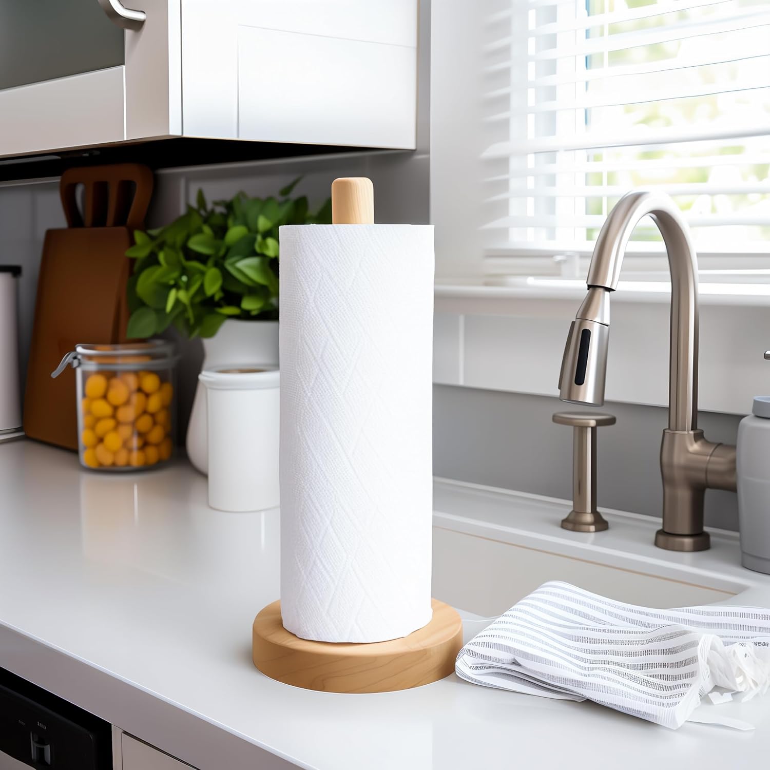 Rustic Wooden Towel Stand